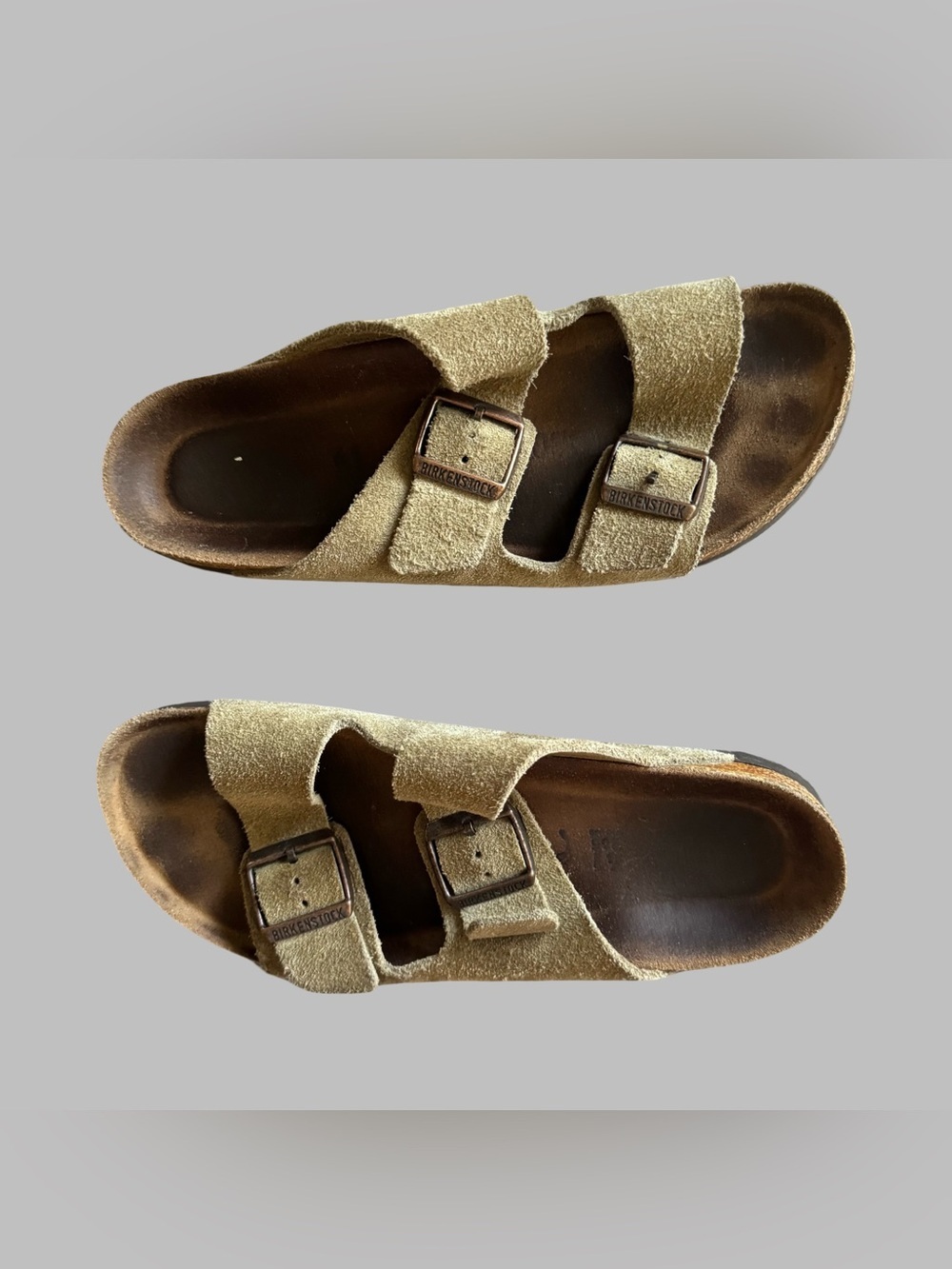 BIRKENSTOCK Women’s Arizona Two-Strap Suede Sandals in Green Size 41 (10)